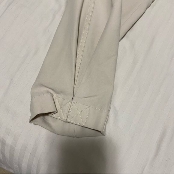 Banana Republic Slim Refined Stretch High Rise Cargo Pant Cream/White size 6 - Picture 9 of 15